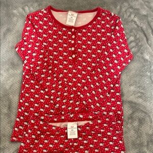Vineyard vines Red Button-Up Pajama Set
